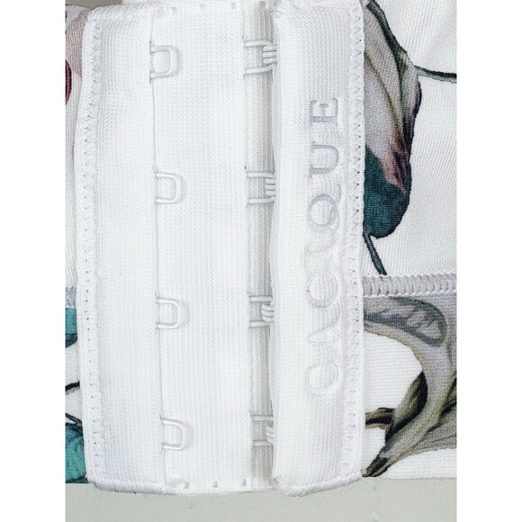 Cacique Full Coverage Underwire White Floral Flower Bra Adjustable, Plus 42DD - Picture 7 of 12